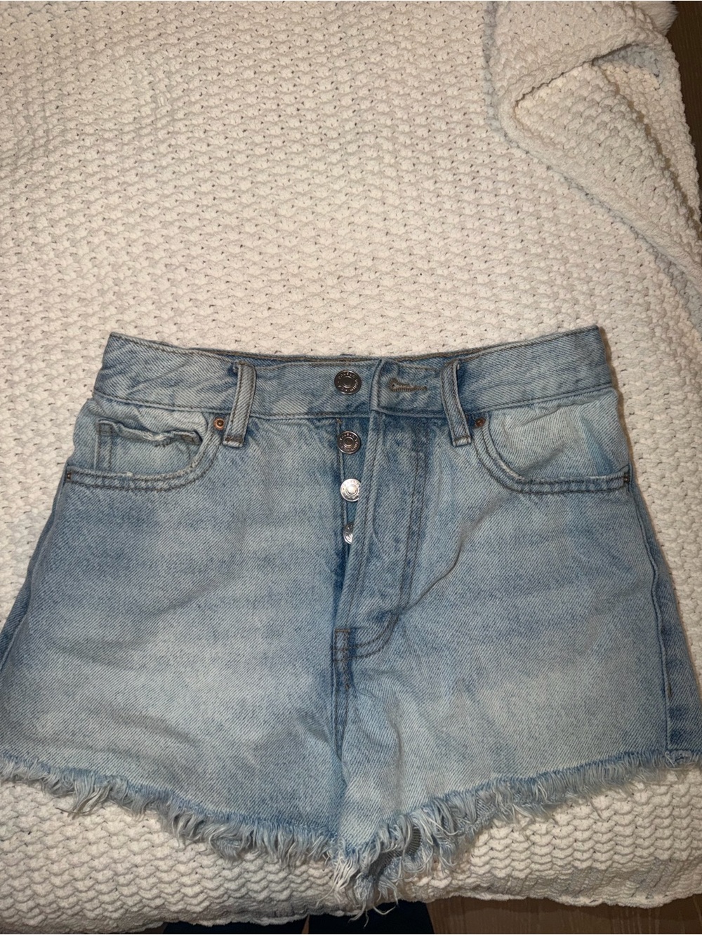 PacSun Light Blue High-Waist Denim Jean Shorts - Picture 1 of 4